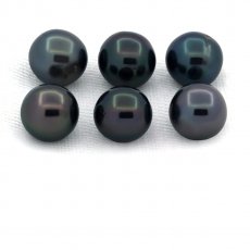 Lote de 6 Perlas de Tahiti Semi-Redondas C/D de 8 a 8.2 mm
