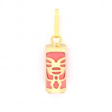 Pendentif en Or 18K et Agate Rose - 10 mm - Mana