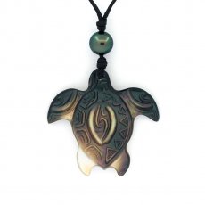 Pendentif en nacre et 1 Perle de Tahiti Ronde C 8.6 mm