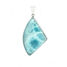 Pendentif en Argent et 1 Larimar - 57 x 30 x 7 mm - 21.5 gr
