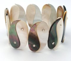 Bracelet en nacre de Tahiti - Diamtre = 6 cm