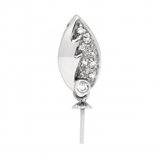 Pendentif en Argent Rhodi pour 1 Perle de 8  14 mm