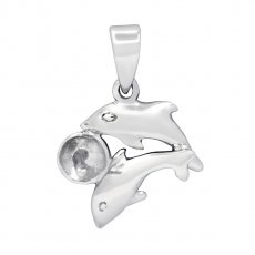 Pendentif en Argent Rhodi pour 1 Perle de 6  9 mm