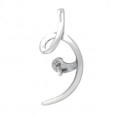 Pendentif en Argent Rhodi pour 1 Perle de 8  11 mm