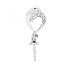 Pendentif en Argent Rhodi pour 1 Perle de 8  15 mm