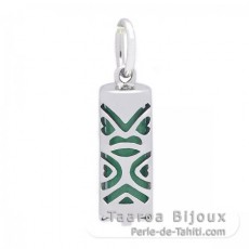 Tiki en Argent et Aventurine - 15 mm - Chance