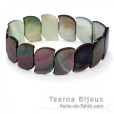 Bracelet en nacre de Tahiti - Taille = 18 cm