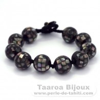 Bracelet en nacre de Tahiti - Longueur = 19 cm