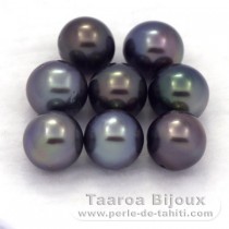 Lot de 8 Perles de Tahiti Semi-Baroques C/D de 8  8.4 mm