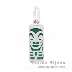 Tiki en Argent et Aventurine - 15 mm - Sant