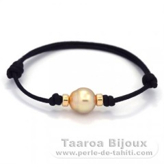 Bracelet en Coton Wax et 1 Perle d'Australie Semi-Baroque B 10.3 mm