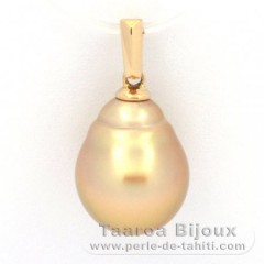 Pendentif en Or 18K et 1 Perle d'Australie Cercle B 10.3 mm