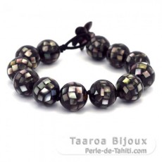 Bracelet en nacre de Tahiti - Longueur = 19 cm