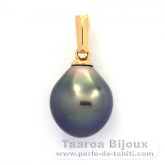 Pendentif en Or 18K et 1 Perle de Tahiti Semi-Baroque B 9 mm