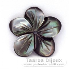 Fleur en nacre de Tahiti - Diamtre : 15 mm
