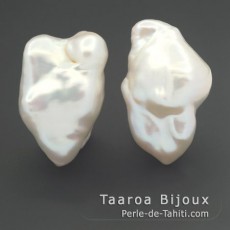 2 Perles d'Eau Douce Baroques B 11.2 et 11.3 mm