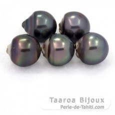 Lot de 5 Perles de Tahiti Baroques D de 13  13.3 mm