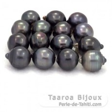 Lot de 15 Perles de Tahiti Baroques D de 12 à 12.4 mm