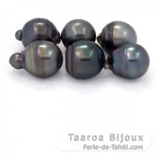 Lot de 6 Perles de Tahiti Baroques D de 14  14.9 mm