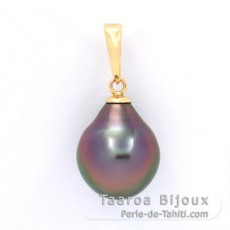 Pendentif en Or 18K et 1 Perle de Tahiti Semi-Baroque B 9.6 mm