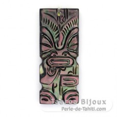 Pendentif Tiki en nacre de Tahiti