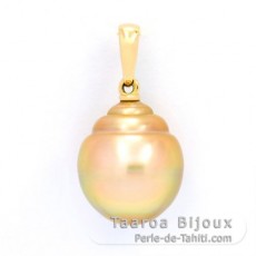 Pendentif en Or 18K et 1 Perle d'Australie Cercle B 12.2 mm