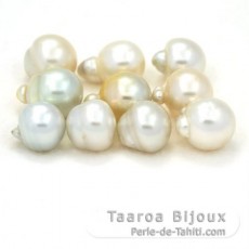Lot de 10 Perles Australiennes Baroques D de 13.5 à 15.6 mm