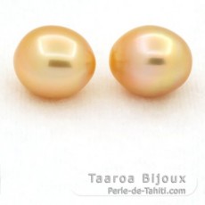 Lot de 2 Perles Australiennes Semi-Baroques C 10.5 et 10.6 mm