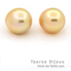 Lot de 2 Perles Australiennes Semi-Baroques C 10.5 et 10.7 mm