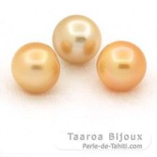 Lot de 3 Perles Australiennes Semi-Baroques C 8.9 mm