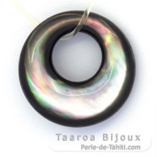 Forme ronde en nacre de Tahiti - Diamtre de 25 mm