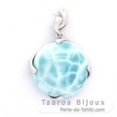 Pendentif en Argent et 1 Larimar - 21 mm - 5.42 gr