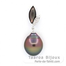 Pendentif en Argent et 1 Perle de Tahiti Cercle B 11.4 mm