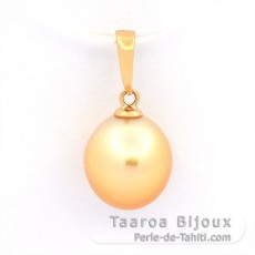 Pendentif en Or 18K et 1 Perle d'Australie Semi-Baroque B 9.3 mm