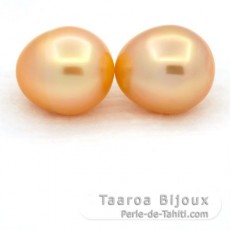 Lot de 2 Perles Australiennes Semi-Baroques B/C 12.2 mm