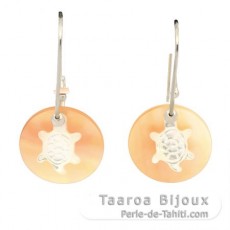 Boucles d'oreilles en Argent et Nacre d'Australie