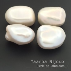 4 Perles d'Eau Douce Baroques B 13 mm