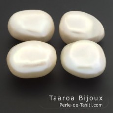 4 Perles d'Eau Douce Baroques B 13 mm