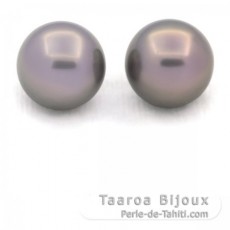 Lot de 2 Perles de Tahiti Rondes C 11.9 mm