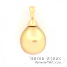 Pendentif en Or 18K Sirne et 1 Perle d'Australie Semi-Baroque B 11.9 mm