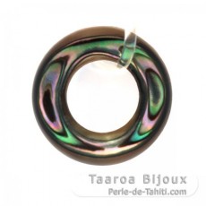 Forme anneau en nacre d'Abalone - Diamtre de 12 mm