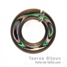 Forme anneau en nacre d'Abalone - Diamtre de 12 mm