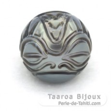 Superbe Perle de Tahiti Gravée 12.6 mm