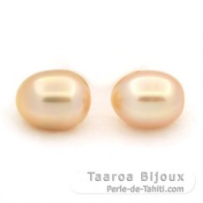 Lot de 2 Perles Australiennes Semi-Baroques B 9.5 mm