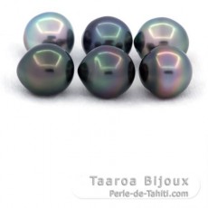 Lot de 6 Perles de Tahiti Semi-Baroques B/C de 11.5 à 11.8 mm