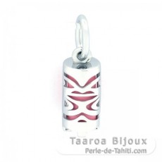 Tiki en Argent et Agate Rose - 10 mm - Chance