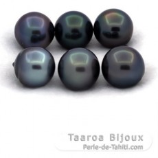 Lot de 6 Perles de Tahiti Semi-Baroques C de 12 à 12.4 mm