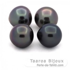 Lot de 4 Perles de Tahiti Semi-Baroques B de 11  11.3 mm