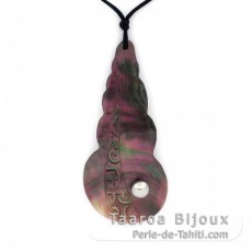 Pendentif en nacre et 1 Keishi