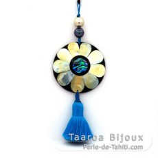 Pendentif en nacre et 2 Perles de Tahiti